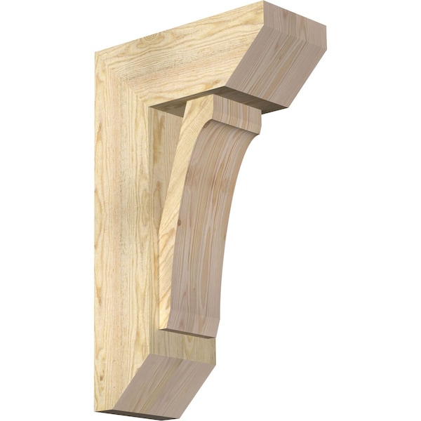 Ekena Millwork Legacy Slat Rough Sawn Bracket w/ Offset Brace, Douglas Fir, 8"W x 18"D x 30"H BKT0806X18X30LEC06RDF - main